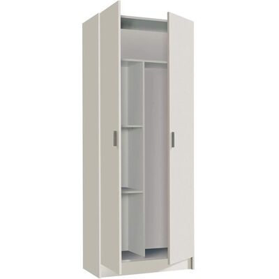 PEGANE Armoire de rangement coloris blanc - Hauteur 180 x longueur 73 x Profondeur 37 cm Blanc - Publicité PEGANE Armoire de rangement coloris blanc - Hauteur 180 x longueur 73 x Profondeur 37 cm Blanc - Publicité