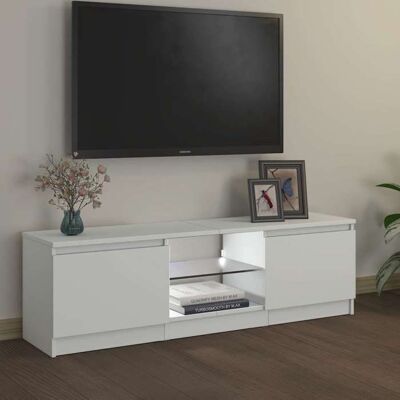 VIDAXL NEUF Armoire TV - Blanc - Meuble TV - TABLE TV - avec lumières LED - Blanc 120x30x36 cm - TT3490 Blanc - Publicité VIDAXL NEUF Armoire TV - Blanc - Meuble TV - TABLE TV - avec lumières LED - Blanc 120x30x36 cm - TT3490 Blanc - Publicité