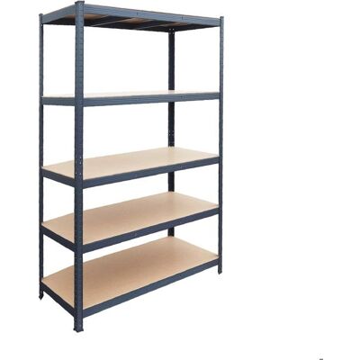 Relaxdays Rayonnage charges lourdes H x L x P : 200 x 120 x 40 cm charge 875 kg 5 niveaux MDF à emboîter anthracite - Publicité Relaxdays Rayonnage charges lourdes H x L x P : 200 x 120 x 40 cm charge 875 kg 5 niveaux MDF à emboîter anthracite - Publicité