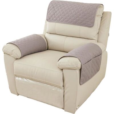 Housse de Fauteuil 1 Place - Réversible - Imperméable - Polyester - Gris clair Gris - Publicité Housse de Fauteuil 1 Place - Réversible - Imperméable - Polyester - Gris clair Gris - Publicité