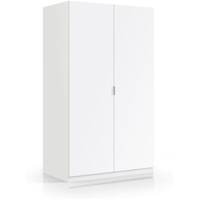 PEGANE Armoire avec 2 portes coloris blanc - 180 x 81 x 52 cm Blanc - Publicité PEGANE Armoire avec 2 portes coloris blanc - 180 x 81 x 52 cm Blanc - Publicité