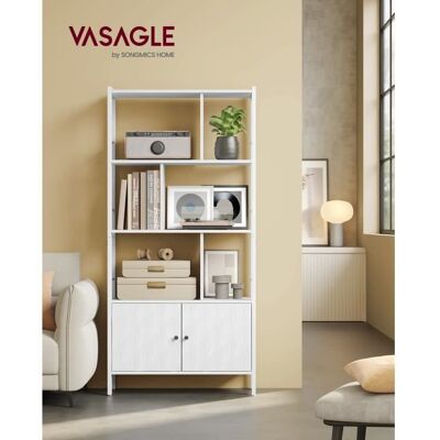 Bibliothèque à 4 Niveaux - VASAGLE - Grand - Cadre en Acier - Style Moderne - Blanc Érable et Blanc Nuage Blanc - Publicité Bibliothèque à 4 Niveaux - VASAGLE - Grand - Cadre en Acier - Style Moderne - Blanc Érable et Blanc Nuage Blanc - Publicité
