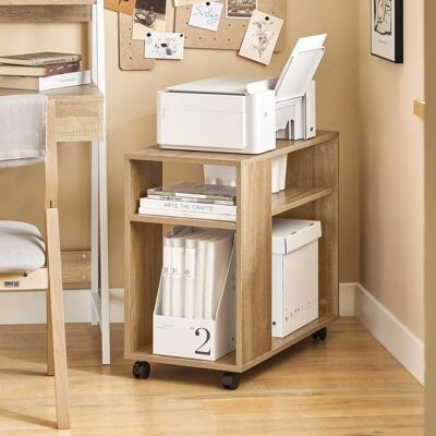 SoBuy Table dAppoint à Roulettes 2 Niveaux avec Étagères Bibliothèque Mobile pour Salon Chambre ou Bureau 70x35x60 cm Naturel Beige - Publicité SoBuy Table dAppoint à Roulettes 2 Niveaux avec Étagères Bibliothèque Mobile pour Salon Chambre ou Bureau 70x35x60 cm Naturel Beige - Publicité