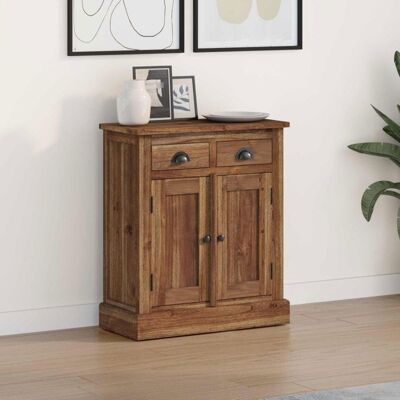 VIDAXL Buffet en teck massif style vintage 65 x 30 x 75 cm - porte et tiroir marron Marron - Publicité VIDAXL Buffet en teck massif style vintage 65 x 30 x 75 cm - porte et tiroir marron Marron - Publicité