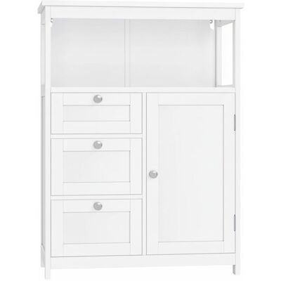 VASAGLE Armoire de salle de bain meuble d’appoint meuble de rangement avec 3 tiroirs et étagère réglable blanc Blanc - Publicité VASAGLE Armoire de salle de bain meuble d’appoint meuble de rangement avec 3 tiroirs et étagère réglable blanc Blanc - Publicité