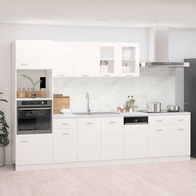 vidaXL Ensemble de 7 meubles de cuisine Lyon en bois dingénierie blanc 3067623 Blanc - Publicité vidaXL Ensemble de 7 meubles de cuisine Lyon en bois dingénierie blanc 3067623 Blanc - Publicité
