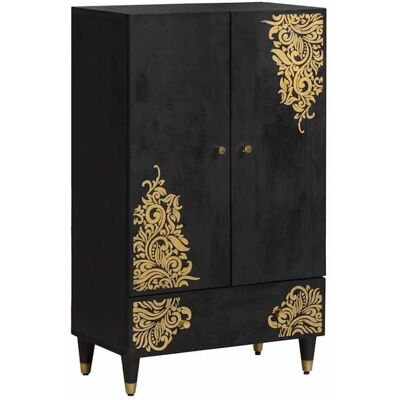 VIDAXL NEW 2026 Haut Armoire rectangulaire 1 PC Cabinet/Commode salon Noir 60x33x100 cm Bois de mangue massif L5542 Noir - Publicité VIDAXL NEW 2026 Haut Armoire rectangulaire 1 PC Cabinet/Commode salon Noir 60x33x100 cm Bois de mangue massif L5542 Noir - Publicité