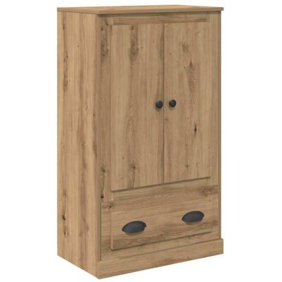Buffet haut en bois dingénierie - vidaXL - Chêne artisanal - 60x35.5x103.5 cm - Avec tiroir - 2 portes - Poignées mates Marron - Publicité Buffet haut en bois dingénierie - vidaXL - Chêne artisanal - 60x35.5x103.5 cm - Avec tiroir - 2 portes - Poignées mates Marron - Publicité