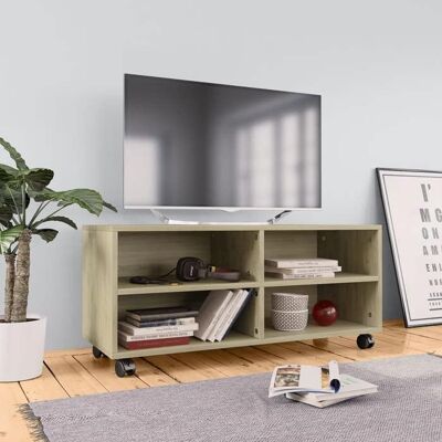 VIDAXL Luxueux Best*Meuble TV(1 PC) - JMS - Support TV/TABLE TV - Meuble salon - avec roulettes Chêne sonoma Bois dingénierie M91482839178 - Publicité VIDAXL Luxueux Best*Meuble TV(1 PC) - JMS - Support TV/TABLE TV - Meuble salon - avec roulettes Chêne sonoma Bois dingénierie M91482839178 - Publicité
