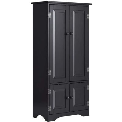 GIANTEX Armoire avec 2 Portes+2 Étagères Réglables à 5 Positionspour ChambreSalonSalle de BainStyle Vintage56x30x123cmNoir Noir - Publicité GIANTEX Armoire avec 2 Portes+2 Étagères Réglables à 5 Positionspour ChambreSalonSalle de BainStyle Vintage56x30x123cmNoir Noir - Publicité