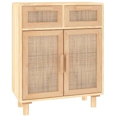 VIDAXL Buffet basarmoire commode Buffet Marron 60x30x75cm Bois de pin massif et rotin naturel 9097789 FrenchDays Marron - Publicité VIDAXL Buffet basarmoire commode Buffet Marron 60x30x75cm Bois de pin massif et rotin naturel 9097789 FrenchDays Marron - Publicité