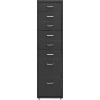 Armoire de bureau - Haute qualité - Classeur mobile Anthracite 28x41x109 cm Métal - Publicité Armoire de bureau - Haute qualité - Classeur mobile Anthracite 28x41x109 cm Métal - Publicité
