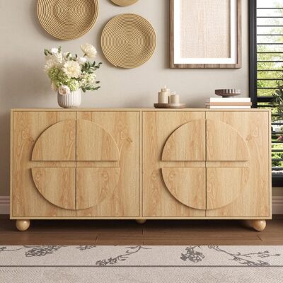 OEM Buffet avec rangement en MDF marron 160 x 38 x 76 cm Marron - Publicité OEM Buffet avec rangement en MDF marron 160 x 38 x 76 cm Marron - Publicité