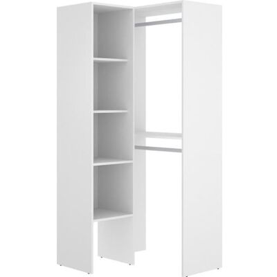 PEGANE Armoire dressing dangle en panneaux de particules mélaminés coloris blanc - Longueur 79.5 x Profondeur 88.5 x Hauteur 185 cm Blanc - Publicité PEGANE Armoire dressing dangle en panneaux de particules mélaminés coloris blanc - Longueur 79.5 x Profondeur 88.5 x Hauteur 185 cm Blanc - Publicité