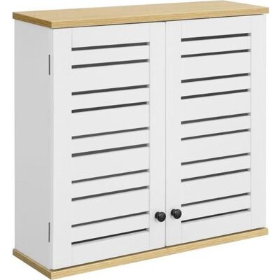 SoBuy BZR42-W Meuble Haut de Salle de Bain avec 2 Portes Placard Commode Meuble de Rangement Mural Armoire Suspendue Blanc - Publicité SoBuy BZR42-W Meuble Haut de Salle de Bain avec 2 Portes Placard Commode Meuble de Rangement Mural Armoire Suspendue Blanc - Publicité