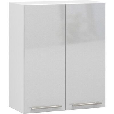 Meuble de cuisine haut AKORD W60 OLIWIA modulable Blanc 60 cm 2 portes façade Métallique Brillant 2 étagères 60x30x72 cm Blanc - Publicité Meuble de cuisine haut AKORD W60 OLIWIA modulable Blanc 60 cm 2 portes façade Métallique Brillant 2 étagères 60x30x72 cm Blanc - Publicité