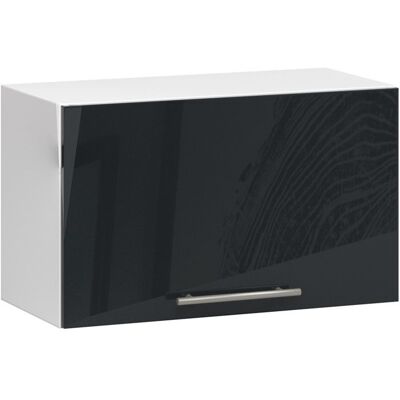 Meuble de cuisine haut AKORD W60 OLIWIA modulable Blanc 60 cm 1 porte couleur Graphite Brillant 1 étagère 60x30x29 cm Blanc - Publicité Meuble de cuisine haut AKORD W60 OLIWIA modulable Blanc 60 cm 1 porte couleur Graphite Brillant 1 étagère 60x30x29 cm Blanc - Publicité