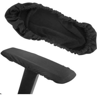 DELAMAN Housse daccoudoir pour fauteuil de bureau - Couvre-bras amovible élastique - Noir Noir - Publicité DELAMAN Housse daccoudoir pour fauteuil de bureau - Couvre-bras amovible élastique - Noir Noir - Publicité