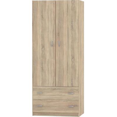 PEGANE Armoire placard - meuble de rangement coloris Cambrian - Hauteur 180 x Longueur 74 x Profondeur 50 cm Marron - Publicité PEGANE Armoire placard - meuble de rangement coloris Cambrian - Hauteur 180 x Longueur 74 x Profondeur 50 cm Marron - Publicité