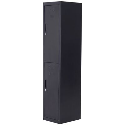 Armoire à casiers métallique - Vinsetto - verrouillable avec 2 clés 4 étagères - acier laminé à froid - 38 x 46 x 180 cm - noir Noir - Publicité Armoire à casiers métallique - Vinsetto - verrouillable avec 2 clés 4 étagères - acier laminé à froid - 38 x 46 x 180 cm - noir Noir - Publicité