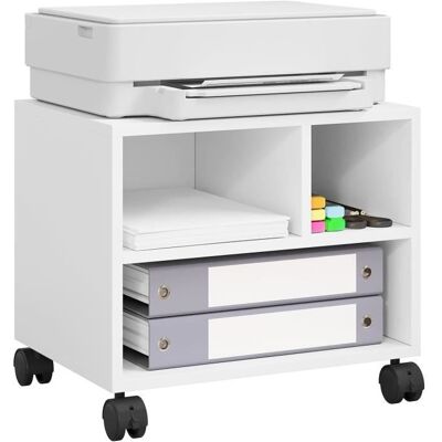WOLTU Caisson de Bureau sur roulettes Support dImprimante Mobile Chariot Amovible pour Dossiers 40x30x35 cm Blanc W0ATT0118 Blanc - Publicité WOLTU Caisson de Bureau sur roulettes Support dImprimante Mobile Chariot Amovible pour Dossiers 40x30x35 cm Blanc W0ATT0118 Blanc - Publicité