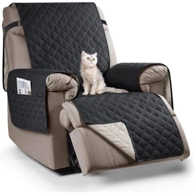 Housse de Fauteuil Relax avec Poche Couverture de Chaise Canapé Relax Housse Canapé Imperméable Noir 1 Place Noir - Publicité Housse de Fauteuil Relax avec Poche Couverture de Chaise Canapé Relax Housse Canapé Imperméable Noir 1 Place Noir - Publicité