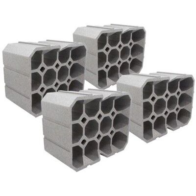 BOX AND BEYOND Lot de 4 casiers à bouteilles en polystyrène gris 455 x 36 x 24 cm Gris - Publicité BOX AND BEYOND Lot de 4 casiers à bouteilles en polystyrène gris 455 x 36 x 24 cm Gris - Publicité