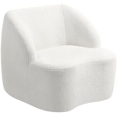 OEM Fauteuil moderne - Crème blanc - Polyester - 82x81x735 cm - Poids 10 kg - Rembourrage en mousse haute densité Blanc - Publicité OEM Fauteuil moderne - Crème blanc - Polyester - 82x81x735 cm - Poids 10 kg - Rembourrage en mousse haute densité Blanc - Publicité