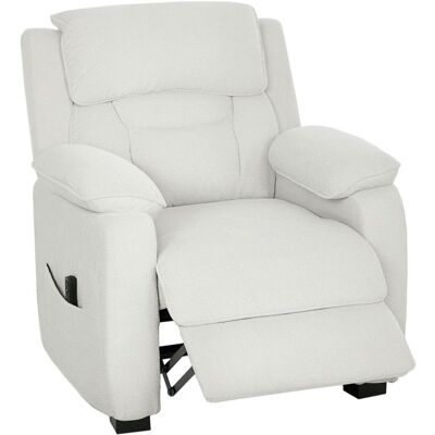 Fauteuil inclinable électrique - HOMCOM - port USB repose-pieds poches latérales télécommande - velours - 86x90x103cm - crème Blanc - Publicité Fauteuil inclinable électrique - HOMCOM - port USB repose-pieds poches latérales télécommande - velours - 86x90x103cm - crème Blanc - Publicité