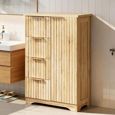 Buffet Meuble de Rangement - ALIGHTUP - Buffet bas avec 1 Porte et 4 Tiroirs Chêne 534x29x825cm Jaune - Publicité Buffet Meuble de Rangement - ALIGHTUP - Buffet bas avec 1 Porte et 4 Tiroirs Chêne 534x29x825cm Jaune - Publicité