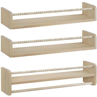 Woltu Étagère Murale Enfant, 60cm, Ensemble de 3 - Étagère - Publicité Woltu Étagère Murale Enfant, 60cm, Ensemble de 3 - Étagère - Publicité
