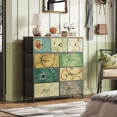 GARHELPER Meuble de Rangement 100×30×100cm Buffet Bas Buffet Cuisine Placard de Salle à Manger avec 9 tiroirs MDF+Tissu+Métal Classique Noir - Publicité GARHELPER Meuble de Rangement 100×30×100cm Buffet Bas Buffet Cuisine Placard de Salle à Manger avec 9 tiroirs MDF+Tissu+Métal Classique Noir - Publicité
