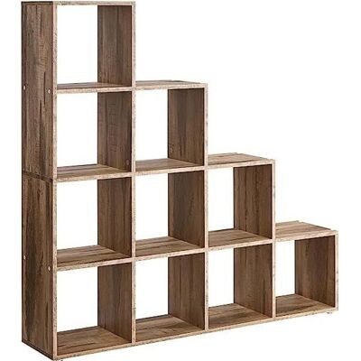 Bibliothèque à 10 Compartiments - VASAGLE - Meuble de Rangement en Panneau d’aggloméré - Marron Caramel Marron - Publicité Bibliothèque à 10 Compartiments - VASAGLE - Meuble de Rangement en Panneau d’aggloméré - Marron Caramel Marron - Publicité