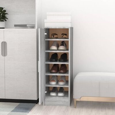 vidaXL Meuble à chaussures Sonoma gris 32x35x92 cm Bois dingénierie 816018 Gris - Publicité vidaXL Meuble à chaussures Sonoma gris 32x35x92 cm Bois dingénierie 816018 Gris - Publicité