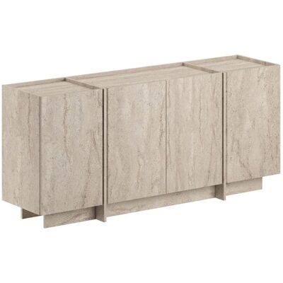HANAH HOME Buffet en bois Dorma - 180 x 45 x 80 cm - Travertin Beige - Publicité HANAH HOME Buffet en bois Dorma - 180 x 45 x 80 cm - Travertin Beige - Publicité
