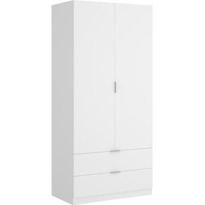 PEGANE Armoire placard meuble de rangement coloris blanc - Longueur 81 x Hauteur 184 x Profondeur 52 cm Blanc - Publicité PEGANE Armoire placard meuble de rangement coloris blanc - Longueur 81 x Hauteur 184 x Profondeur 52 cm Blanc - Publicité