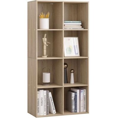 WOLTU Bibliothèque Meuble de Rangement Étagère de 8 Casiers 60x295x121cm Chêne Clair W0ATT0076 Marron - Publicité WOLTU Bibliothèque Meuble de Rangement Étagère de 8 Casiers 60x295x121cm Chêne Clair W0ATT0076 Marron - Publicité