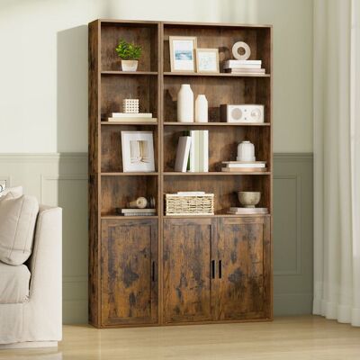 VASAGLE Bibliothèque avec Portes6 Niveaux 24 x 60 x 175 cm pour Salon Bureau Salle à Manger Marron Marron - Publicité VASAGLE Bibliothèque avec Portes6 Niveaux 24 x 60 x 175 cm pour Salon Bureau Salle à Manger Marron Marron - Publicité