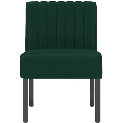 VIDAXL Vert Fauteuil de relaxation - SOLOMON - 1 PLACE - CHAISE TV - sans accoudoirs vert foncé velours FF237 Vert - Publicité VIDAXL Vert Fauteuil de relaxation - SOLOMON - 1 PLACE - CHAISE TV - sans accoudoirs vert foncé velours FF237 Vert - Publicité