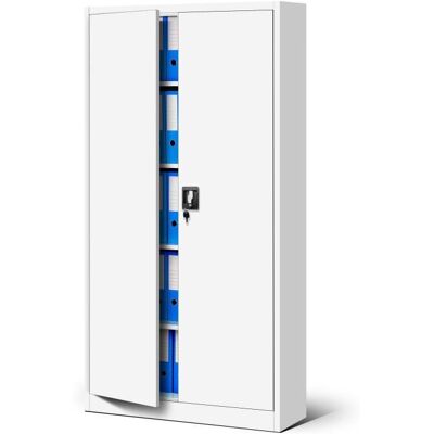 Armoire de bureau en métal blanc JAN NOWAK - Rangement - Publicité Armoire de bureau en métal blanc JAN NOWAK - Rangement - Publicité