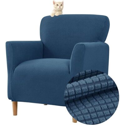WOVTE Housse de Fauteuil Extensible 1 Place Jacquard Housse de Fauteuil Club Lavable Protecteur de FauteuilBleu saphir Bleu - Publicité WOVTE Housse de Fauteuil Extensible 1 Place Jacquard Housse de Fauteuil Club Lavable Protecteur de FauteuilBleu saphir Bleu - Publicité