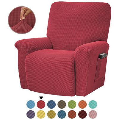 Housses de Fauteuils Relax 1 Places Jacquard à carreaux Extensible Housse pour Canapé Relax rouge Rouge - Publicité Housses de Fauteuils Relax 1 Places Jacquard à carreaux Extensible Housse pour Canapé Relax rouge Rouge - Publicité