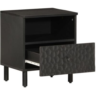 VIDAXL Ensemble de 2 armoires de chevet Modernes Tables de chevet - NGM - Dessus robust - noir 40x33x46cm - Bois de manguier solide761156 Noir - Publicité VIDAXL Ensemble de 2 armoires de chevet Modernes Tables de chevet - NGM - Dessus robust - noir 40x33x46cm - Bois de manguier solide761156 Noir - Publicité