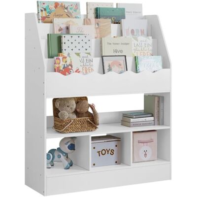 WOLTU Bibliothèque Enfant Rangement Jouet Enfant à 6 Niveaux en MDF Blanc 83x30x100cm W0ETT0202 Blanc - Publicité WOLTU Bibliothèque Enfant Rangement Jouet Enfant à 6 Niveaux en MDF Blanc 83x30x100cm W0ETT0202 Blanc - Publicité