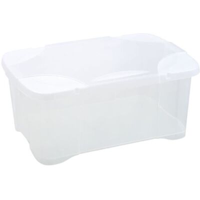EDA PLASTIQUE Boîte de rangement ClipBox 30 L - Naturel couvercle avec charnière - 52 x 34 x 245 cm Blanc - Publicité EDA PLASTIQUE Boîte de rangement ClipBox 30 L - Naturel couvercle avec charnière - 52 x 34 x 245 cm Blanc - Publicité