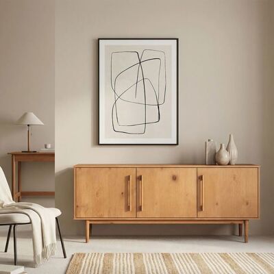 Idimex Buffet TECCA L 170 cm 3 Portes en Bois Massif Coloris Chêne avec Étagères Réglables Deux compartiments Marron - Publicité Idimex Buffet TECCA L 170 cm 3 Portes en Bois Massif Coloris Chêne avec Étagères Réglables Deux compartiments Marron - Publicité