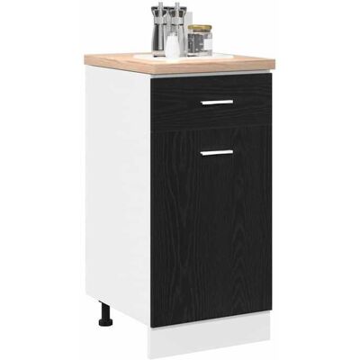 VIDAXL Vaisselier/Buffet de cuisine - Rustique Armoire suspendue avec tiroir Chêne noir 40x46x815 cm@861391 Noir - Publicité VIDAXL Vaisselier/Buffet de cuisine - Rustique Armoire suspendue avec tiroir Chêne noir 40x46x815 cm@861391 Noir - Publicité