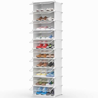 FANYUE Meuble Chaussure 10x Etagere Chaussure pour 20 Paires de Chaussures Rangement Chaussure Meuble Chaussure Entree pour Entrées Blanc - Publicité FANYUE Meuble Chaussure 10x Etagere Chaussure pour 20 Paires de Chaussures Rangement Chaussure Meuble Chaussure Entree pour Entrées Blanc - Publicité