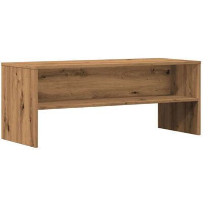 Meuble TV - HELLOSHOP26 - Chêne artisanal 100x40x40 cm - Bois dingénierie - Grand rangement - Finition mate beige Beige - Publicité Meuble TV - HELLOSHOP26 - Chêne artisanal 100x40x40 cm - Bois dingénierie - Grand rangement - Finition mate beige Beige - Publicité