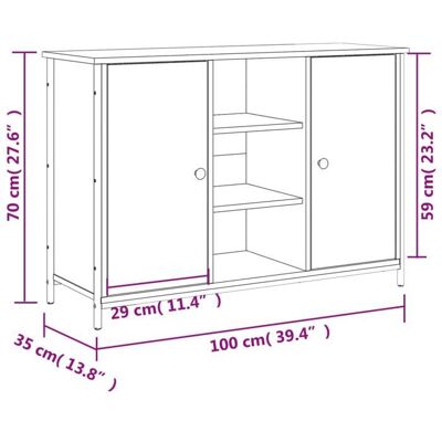 VIDAXL Rangement de cuisine - Buffet chêne sonoma 100x35x70 cm bois dingénierie - Buffet Vaisselier Rangement@153450 Blanc - Publicité VIDAXL Rangement de cuisine - Buffet chêne sonoma 100x35x70 cm bois dingénierie - Buffet Vaisselier Rangement@153450 Blanc - Publicité